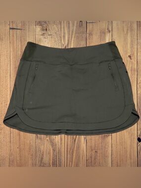 Athleta Fairway Golf Skort Skirt Black Sz XL 16” Running Tennis